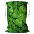 thumbnail image 1 of PKQWTM Clover For luck Storage Basket Laundry Bag with Drawstring Size 24x32 Inch, 1 of 3