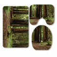 thumbnail image 1 of PKQWTM Coastal Redwood Trees National Monument Part 3 Piece Bathroom Rugs Set Bath Rug Contour Mat and Toilet Lid Cover, 1 of 2