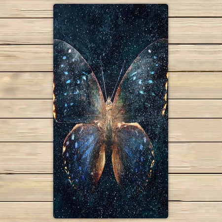 PKQWTM Color Butterfly Microfiber Bath Towels Bathroom Body Shower Towel Size 30x56 Inches
