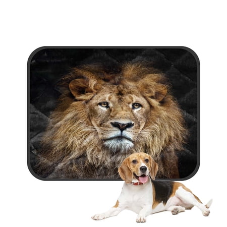 PKQWTM Color Lion Portrait Pet Dog Cat Bed Pee Pads Mat Cushion Potty Dogsblankets Crate Bed Kennel 28x36 inch