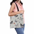 thumbnail image 1 of PKQWTM Colorful Butterflies Canvas Shoulder Bags Handbags Tote Bags Shopping Bag, 1 of 2