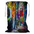 thumbnail image 1 of PKQWTM Colorful Designs Graffiti Alley Baltimore Maryland Storage Basket Laundry Bag with Drawstring Size 18x24 Inch, 1 of 3