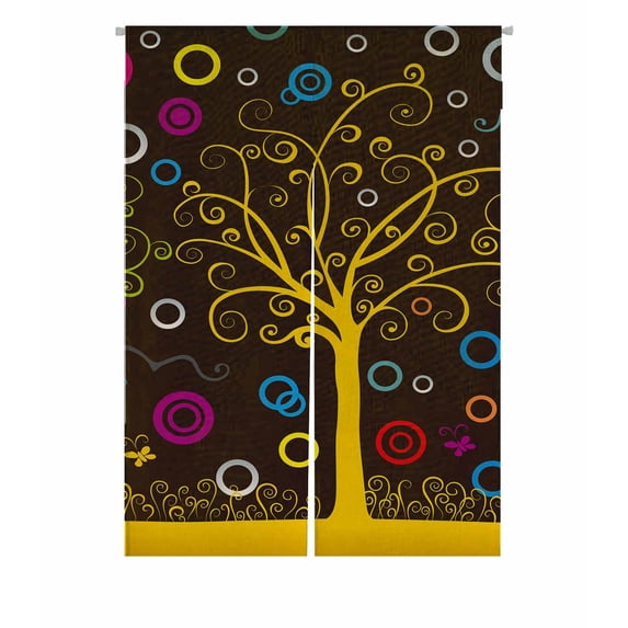 PKQWTM Colorful Dream Landscape Door Curtain Window Cover Home Decor Hanging Curtain Size 85x120 CM