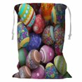 thumbnail image 1 of PKQWTM Colorful Easter Eggs Big Pile Storage Basket Laundry Bag with Drawstring Size 24x32 Inch, 1 of 3