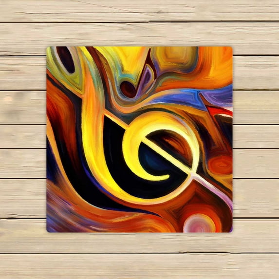 PKQWTM Colorful Musical Shapes Metaphor Microfiber Bath Towels Bathroom Body Shower Towel Size 13x13 Inches