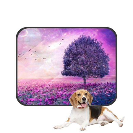 PKQWTM Colorful Tree Art Painting Dreamy Landscape Pet Dog Cat Bed Pee Pads Mat Cushion Potty Dogsblankets Crate Bed Kennel 25x30 inch
