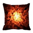 thumbnail image 1 of PKQWTM Computer Generated Fireball Explosion Black Space Bed Decor Pillow Cases Zippered Cushion Cover Size 16x16 Inches, 1 of 1