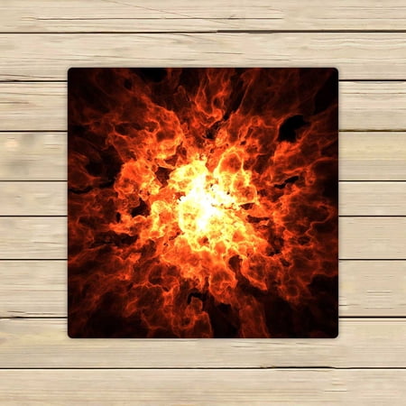 PKQWTM Computer Generated Fireball Explosion Black Space Microfiber Bath Towels Bathroom Body Shower Towel Size 13x13 Inches