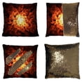 thumbnail image 1 of PKQWTM Computer Generated Fireball Explosion Black Space Reversible Mermaid Cushion Cover Home Decor Sequin Pillow Case Size 18x18 inches, 1 of 2