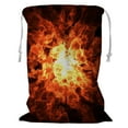 thumbnail image 1 of PKQWTM Computer Generated Fireball Explosion Black Space Storage Basket Laundry Bag with Drawstring Size 18x24 Inch, 1 of 3