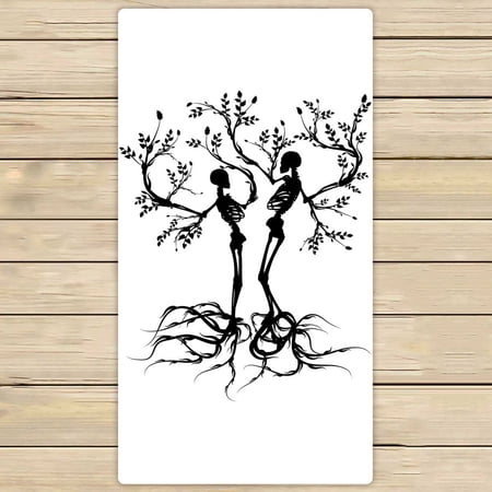 PKQWTM Conceptual Of The Tree Of Life Growing Apart Microfiber Bath Towels Bathroom Body Shower Towel Size 30x56 Inches