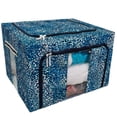 thumbnail image 1 of PKQWTM Cool Animal Print Tile Storage Bag Clear Window Storage Bins Boxes Large Capacity Foldable Stackable Organizer With Steel Metal Frame For Bedding,Clothes,Closets, Bedrooms, 1 of 3