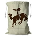 thumbnail image 1 of PKQWTM Cowboy Riding Wild Horse Storage Basket Laundry Bag with Drawstring Size 18x24 Inch, 1 of 3