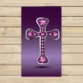 thumbnail image 1 of PKQWTM Cross Garnet Semi Precious Stones Silver Channel Microfiber Bath Towels Bathroom Body Shower Towel Size 16x28 Inches, 1 of 1