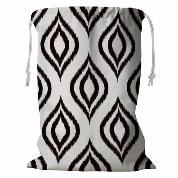 PKQWTM Curve Ornament Storage Basket Laundry Bag with Drawstring Size 18x24 Inch