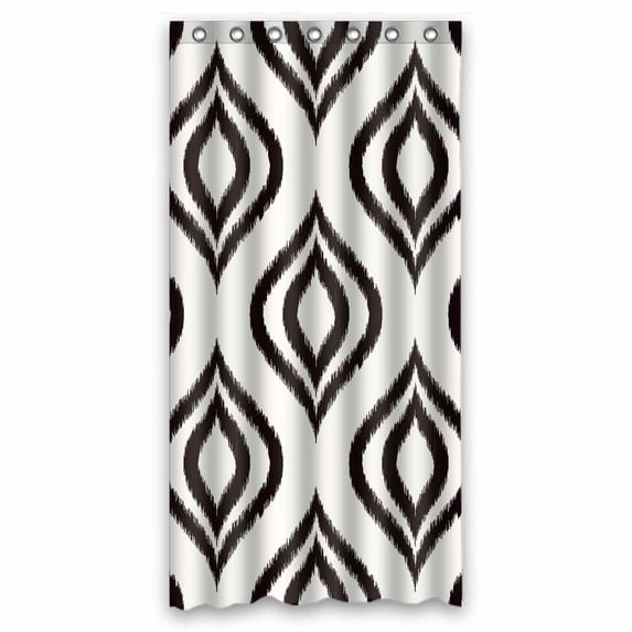 PKQWTM Curve Ornament WaterProof Polyester Fabric Shower Curtain Size 36x72 Inches
