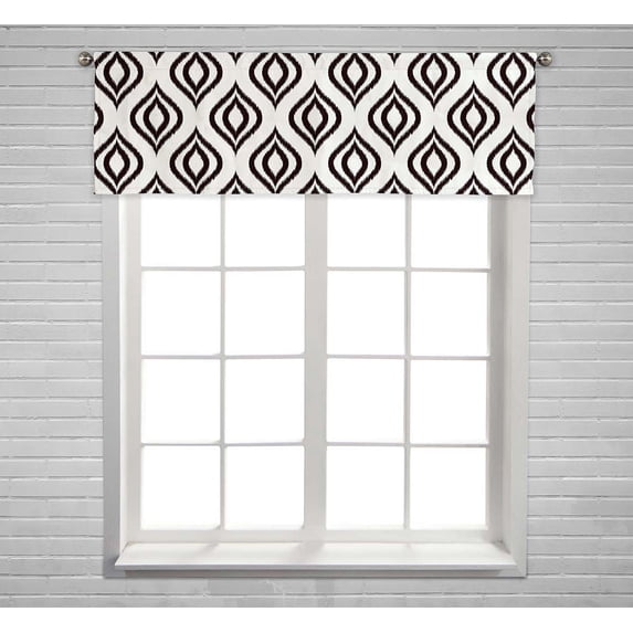 PKQWTM Curve Ornament Window Curtain Valance Rod Pocket 54x18 inch