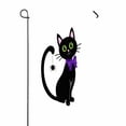 thumbnail image 1 of PKQWTM Cute Black Cat White Halloween Yard Decor Home Garden Flag Size 12x18 Inches, 1 of 1