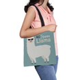 thumbnail image 1 of PKQWTM Cute Cartoon Llama Design Canvas Shoulder Bags Handbags Tote Bags Shopping Bag, 1 of 2