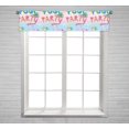 thumbnail image 1 of PKQWTM Cute Cartoon Pool Float Flamingo Pool Party Window Curtain Valance Rod Pocket 54x12 inch, 1 of 1
