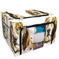 thumbnail image 1 of PKQWTM Cute Dog Storage Bag Clear Window Storage Bins Boxes Large Capacity Foldable Stackable Organizer With Steel Metal Frame For Bedding,Clothes,Closets, Bedrooms, 1 of 3