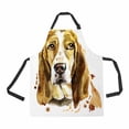 thumbnail image 1 of PKQWTM Cute Dog Unisex Adjustable Bib Apron with Pockets for Commercial Restaurant and Home Kitchen Use, 1 of 2