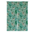 thumbnail image 1 of PKQWTM Cute Doodle Alapaca In Boho Style And Cactus Door Curtain Window Cover Home Decor Hanging Curtain Size 85x120 CM, 1 of 1