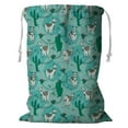 thumbnail image 1 of PKQWTM Cute Doodle Alapaca In Boho Style And Cactus Storage Basket Laundry Bag with Drawstring Size 18x24 Inch, 1 of 3