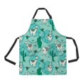 thumbnail image 1 of PKQWTM Cute Doodle Alapaca In Boho Style And Cactus Unisex Adjustable Bib Apron with Pockets for Commercial Restaurant and Home Kitchen Use, 1 of 1