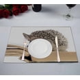 thumbnail image 1 of PKQWTM Cute Hedgehogs Read Book Kitchen Dining Table Mats Placemats Size 12x18 Inches, Set of 2 Pieces, 1 of 2