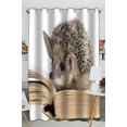 thumbnail image 1 of PKQWTM Cute Hedgehogs Read Book Practical heat insulation Shading Window Curtain Size 52(W)x84(H) inches(One Piece), 1 of 1
