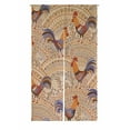 thumbnail image 1 of PKQWTM Cute Roosters Floral Ornament Beige Door Curtain Window Cover Home Decor Hanging Curtain Size 85x150 CM, 1 of 1