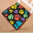 thumbnail image 1 of PKQWTM Cute colorful doodle paw prints Animal tiling Chair Pads Chair Mat Seat Cushion Chair Cushion Floor Cushion Size 16x16 inches, 1 of 1