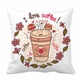thumbnail image 1 of PKQWTM Cute cup coffee Bed Decor Pillow Cases Zippered Cushion Cover Size 20x20 Inches, 1 of 1