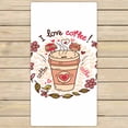 thumbnail image 1 of PKQWTM Cute cup coffee Microfiber Bath Towels Bathroom Body Shower Towel Size 30x56 Inches, 1 of 1