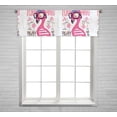 thumbnail image 1 of PKQWTM Cute flamingo girl cartoon wearing glasses Window Curtain Valance Rod Pocket 54x18 inch, 1 of 1