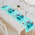 thumbnail image 1 of PKQWTM Cute octopus swimming red fishes pirate boat Cotton and Linen Table Runner Kitchen Dining Room Supplies Size 14x72 Inch, 1 of 1