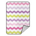 thumbnail image 1 of PKQWTM Cute retro pink and purple chevron Blanket Crystal Velvet Throw Bed Blanket 58x80 inches, 1 of 1