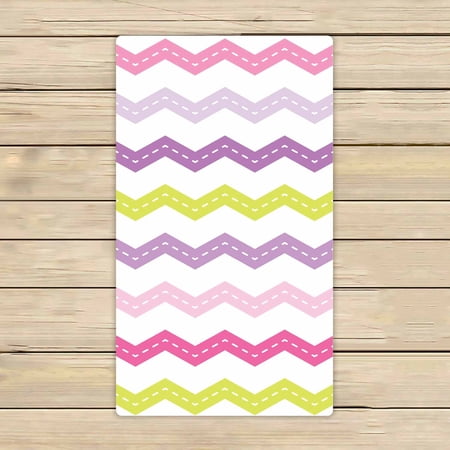 PKQWTM Cute retro pink and purple chevron Microfiber Bath Towels Bathroom Body Shower Towel Size 16x28 Inches
