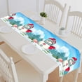thumbnail image 1 of PKQWTM Cute snowman snowy winter landscape christmas Cotton and Linen Table Runner Kitchen Dining Room Supplies Size 14x72 Inch, 1 of 1