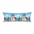 thumbnail image 1 of PKQWTM Cute snowman snowy winter landscape christmas Long Body Pillow Case Cover Pillow Cushion Size 20x60 Inches, 1 of 1