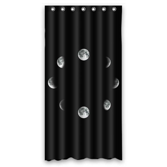 PKQWTM Cycle Of The Moon A Circle Of The Growing Moon WaterProof Polyester Fabric Shower Curtain Size 36x72 Inches
