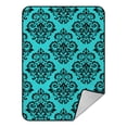 thumbnail image 1 of PKQWTM Damask Floral Royal Flowers Black White Blanket Crystal Velvet Throw Bed Blanket 58x80 inches, 1 of 1