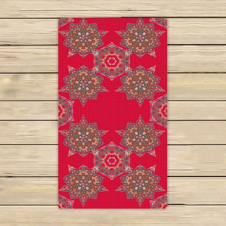 PKQWTM Damask Vintage Ornamental Microfiber Bath Towels Bathroom Body Shower Towel Size 16x28 Inches