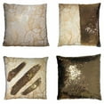 thumbnail image 1 of PKQWTM Damask floral Royal Gold leaf Reversible Mermaid Cushion Cover Home Decor Sequin Pillow Case Size 16x16 inches, 1 of 2