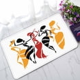 thumbnail image 1 of PKQWTM Dancers Silhouette White Tribal Women Home Decor Floor Mat Area Rug Doormat Size 18x30 Inches, 1 of 1