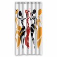 thumbnail image 1 of PKQWTM Dancers Silhouette White Tribal Women WaterProof Polyester Fabric Shower Curtain Size 36x72 Inches, 1 of 1