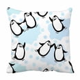 thumbnail image 1 of PKQWTM Dancing Penguins Pattern Bed Decor Pillow Cases Zippered Cushion Cover Size 16x16 Inches, 1 of 1