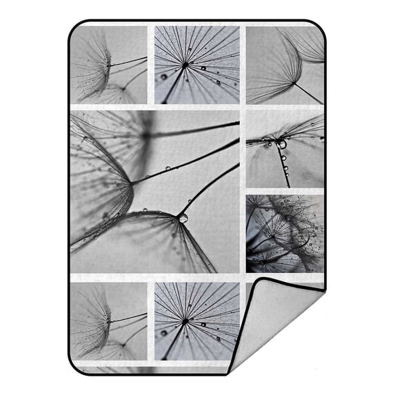 PKQWTM Dandelions Artistic Blanket Crystal Velvet Throw Bed Blanket 58x80 inches