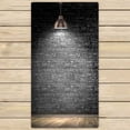 thumbnail image 1 of PKQWTM Dark Wall With Lamp Above Microfiber Bath Towels Bathroom Body Shower Towel Size 30x56 Inches, 1 of 1